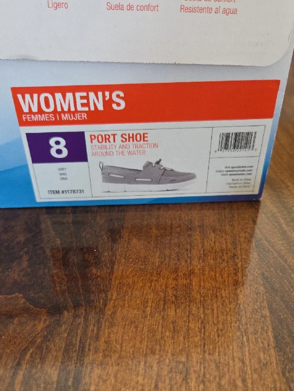 Speedo Women's Grey Perforated Slip-On Loafers with Elastic Toggle